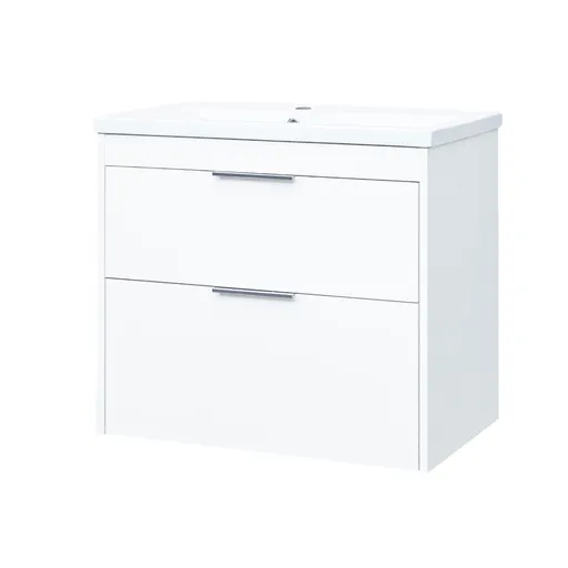 Mereo Vigo, kúpeľňová skrinka s keramickým umývadlom 81 cm, biela CN312