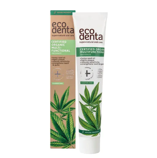 ECODENTA Certifikovaná multifunkčná zubná pasta Konopný olej BIO 75 ml