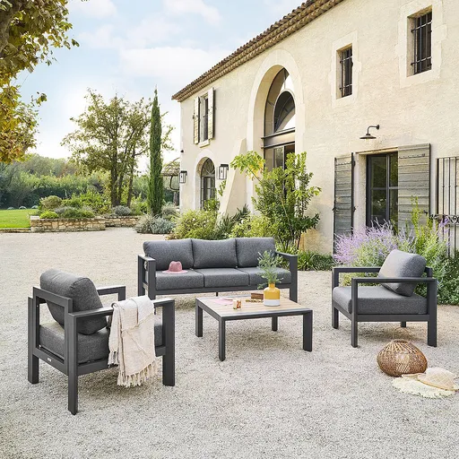 DEOKORK Hliníková zostava VANCOUVER 1+3+1 (antracit)