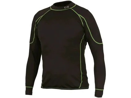 Detské funkčné tričko REWARD, dl. rukáv, čierno-zelené, veľ. 15