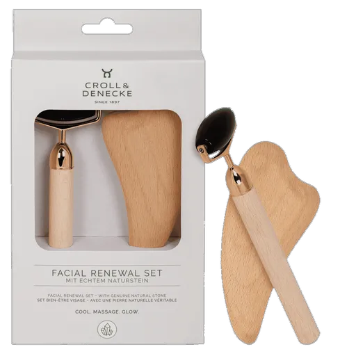 Masážny valček a doštička na tvár Gua Sha Obsidian