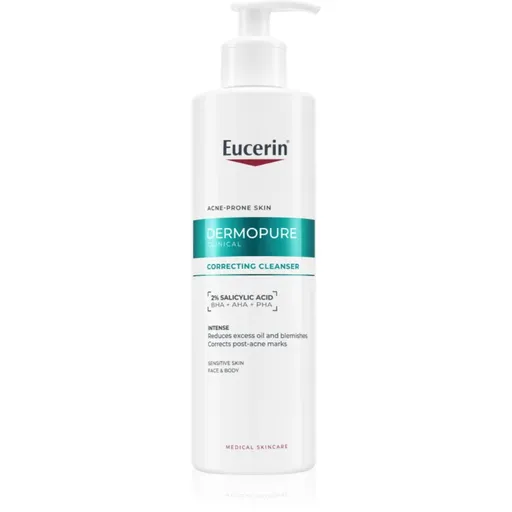 Eucerin DermoPure Clinical Correcting Cleanser exfoliačný čistiaci gél na tvár a telo 400 ml