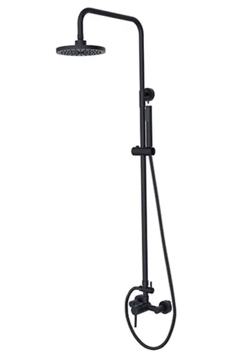 BESCO BESCO - Nástenný sprchový set Decca / ILLUSION čierna BABPDINCZ