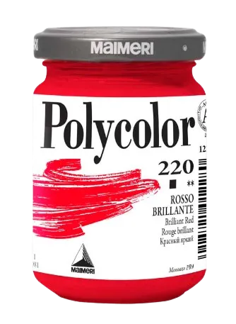 MAIMERI POLYCOLOR - Jemné vinylové farby 220 - brilliant red, 140 ml