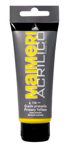 MAIMERI ACRILICO - Akrylové farby 116 - primary yellow, 0,2 L
