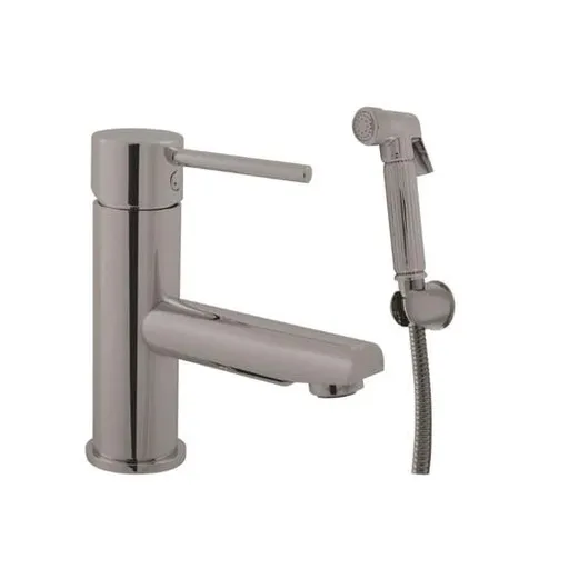 Bidetová batéria RAV SLEZÁK Seina so sprchovacím setom lesklá metal grey SE946.0/1MGL