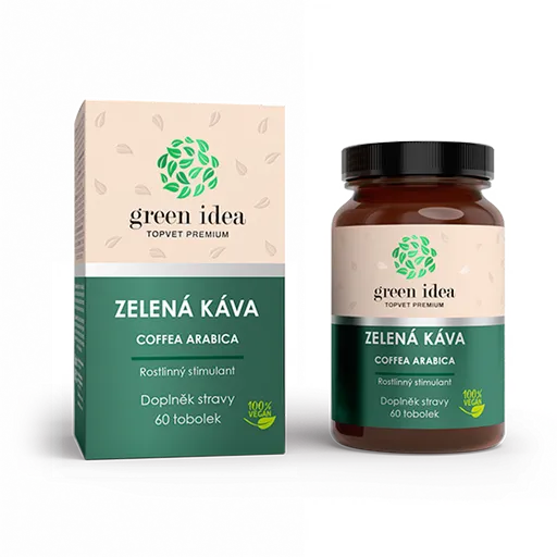 TOPVET Zelená káva bylinný extrakt 60 kapsúl