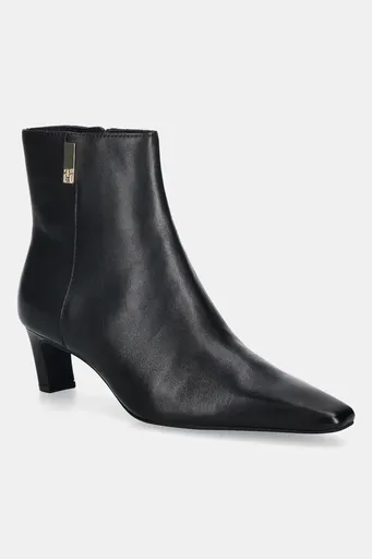 Kožené členkové topánky Tommy Hilfiger SQUARE TOE KITTEN BOOTIE