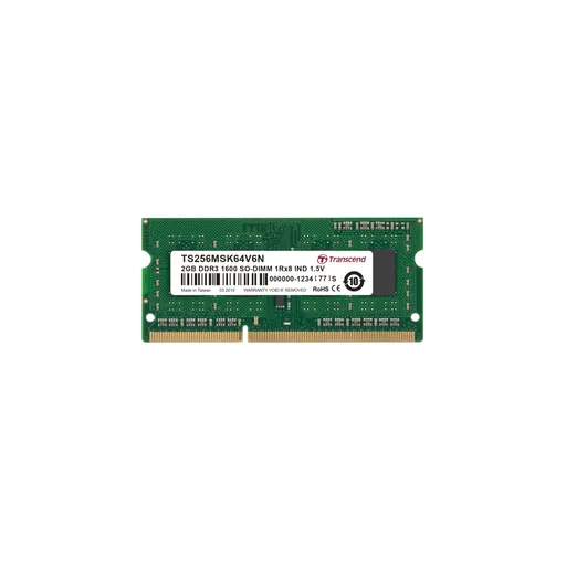 Transcend pamäť 2GB DDR3 1600 SO-DIMM 1Rx8