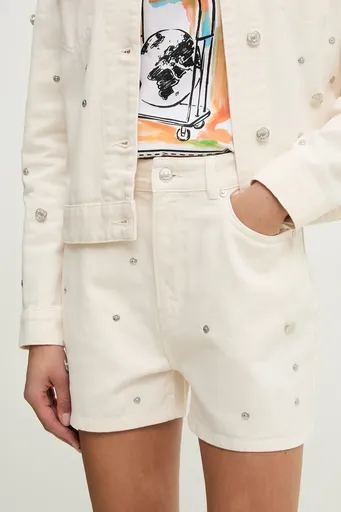 Rifľové krátke nohavice Moschino Jeans