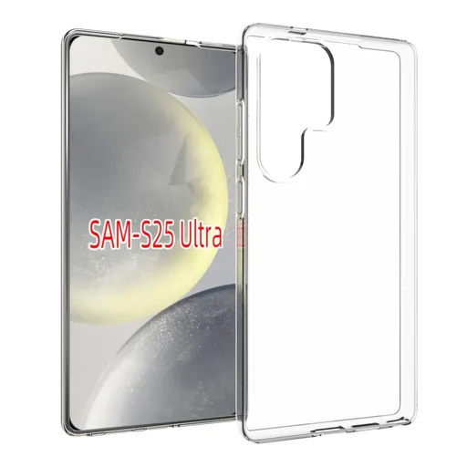 TPU Ochranný kryt pre Samsung Galaxy S25 Ultra 5G čierny priehľadný