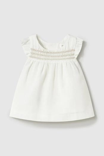 Šaty pre bábätká Mayoral Newborn béžová farba, mini, áčkový strih, 1846