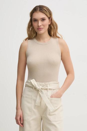 Top Dkny dámsky, béžová farba, DJ4R0115