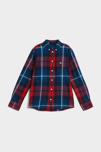 KOŠILE GANT D1. PLAID FLANNEL SHIRT RUBY RED