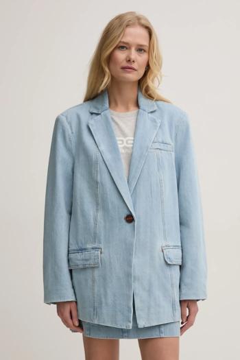 Rifľová bunda Gestuz oversize, jednofarebná, 10909771