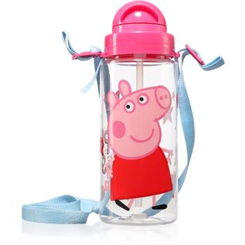 Peppa Pig Tritan Bottle With Strap fľaša na vodu pre deti 500 ml