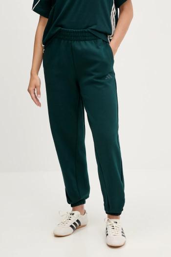 Tepláky adidas Essentials zelená farba, jednofarebné, JX0443