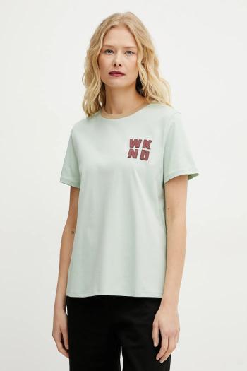 Bavlnené tričko Weekend Max Mara dámske, zelená farba, 2515971051600