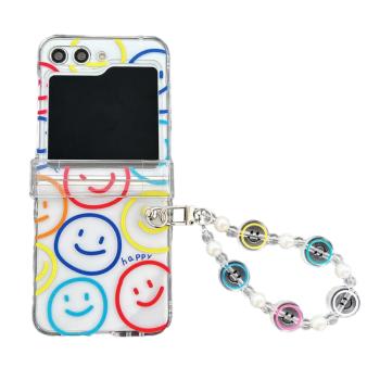 BEADS Plastový kryt s príveskom Samsung Galaxy Z Flip5 5G SMILEY