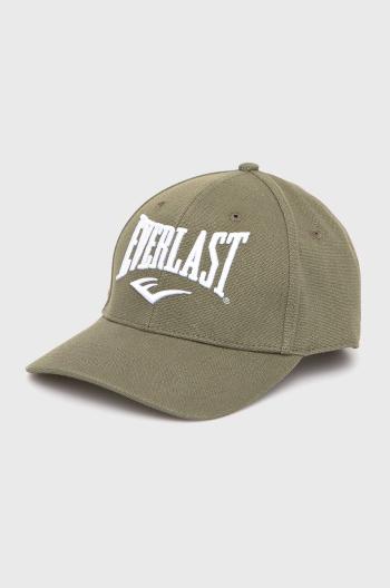 Bavlnená čiapka Everlast zelená farba, s nášivkou