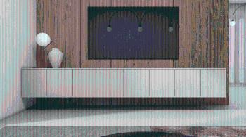 ArtPK Závesný TV stolík BIANCO | 280 cm