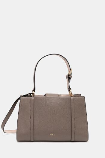 Kožená kabelka Furla šedá farba, WB01557.ARE000.2572S1007