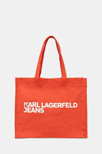 Bavlnená taška Karl Lagerfeld Jeans oranžová farba, A1W50002