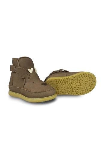 Detské zimné semišové topánky Donsje Dubu Special Shoes Stag hnedá farba, 1500602