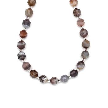 Achát botswana fazettált lampion 7x8mm