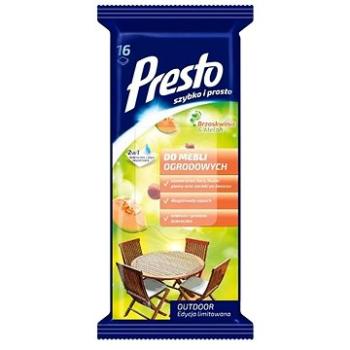 PRESTO čistiace utierky na záhradný nábytok 2 v 1 broskyňa & melón 16 ks (5900095032076)