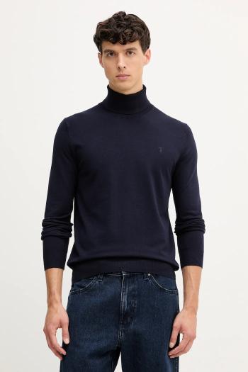 Sveter Trussardi tmavomodrá farba, ľahký, s rolákom, M0178000019N