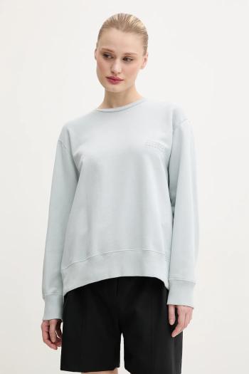 Bavlnená mikina MM6 Maison Margiela dámska, tyrkysová farba, jednofarebná, S52GU0240.M25012