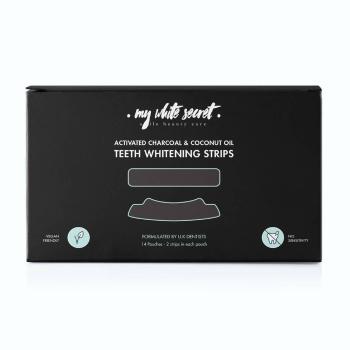 My White Secret Bieliace pásiky na zuby s aktívnym uhlím Whitening Strips 14 ks