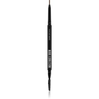 BPerfect IndestructiBrow Pencil dlhotrvajúca ceruzka na obočie s kefkou odtieň Dark Brown 10 g