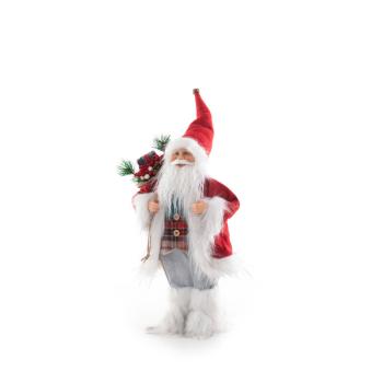 ArtFir Vianočná dekorácia SANTA CLAUS 69A | červená/biela 45 cm