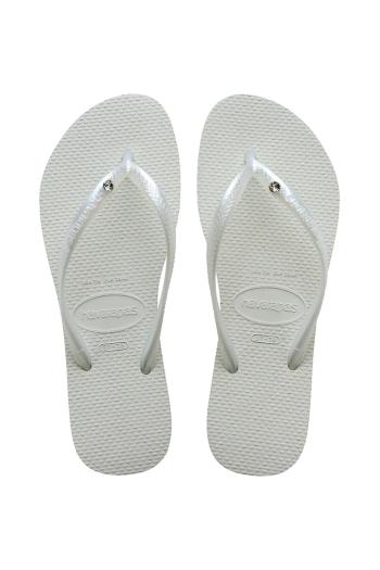 Šľapky Havaianas SLIM dámske, biela farba, 4145651.0001