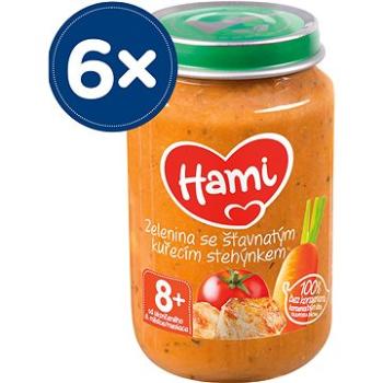 Hami Zelenina so šťavnatým kuracím stehienkom, 6× 200 g (5900852996542)