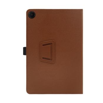 LEATHER Zaklápacie puzdro pre TCL Tab 10L Gen 2 hnedé