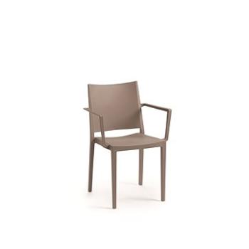 ROJAPLAST Stolička záhradná MOSK ARMCHAIR, taupe (5604916050392)