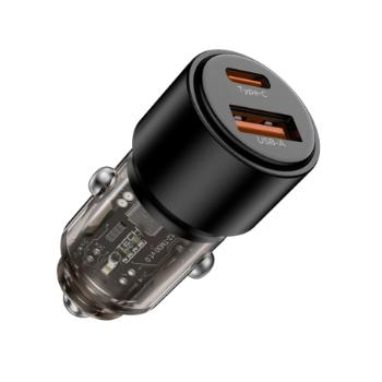 Tech-Protect CC03 autonabíjačka USB / USB-C 95W PD QC, čierna