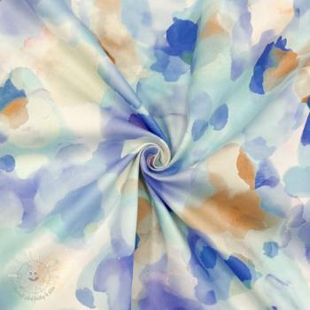 Bavlnená látka SATIN Niihau blue digital print