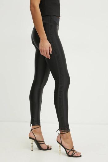 Legíny Versace Jeans Couture dámske, čierna farba, s nášivkou, 78HAC114 J0223