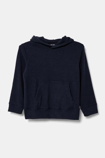 Detská mikina Abercrombie & Fitch tmavomodrá farba, s kapucňou, jednofarebná, KI224-4112