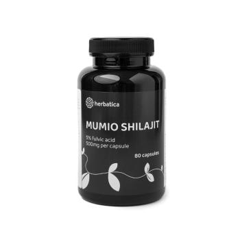 Shilajit - očistené mumio premium (500mg) - výživový doplnok - 80 kapsúl - Herbatica