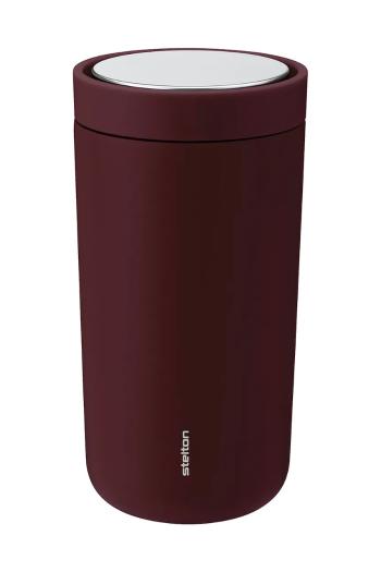 Termo hrnček Stelton To Go Click 200 ml bordová farba