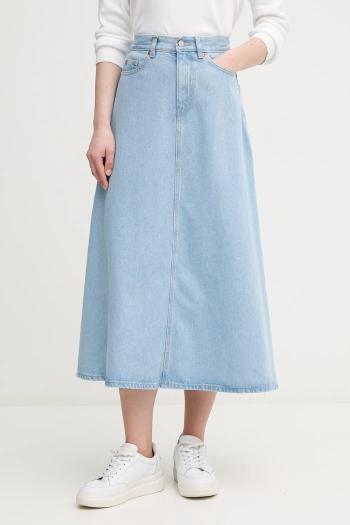 Rifľová sukňa United Colors of Benetton midi, áčkový strih, 43C8D004K