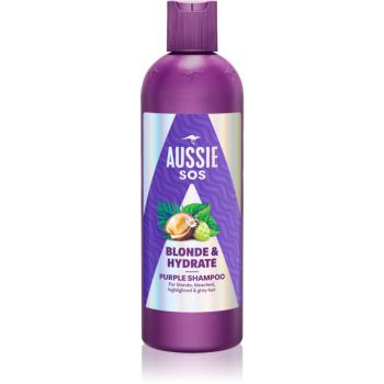 Aussie SOS Blonde Hydrate fialový tónovací šampón pre blond vlasy 300 ml