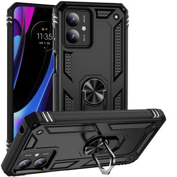 RING Ochranný kryt s držiakom pre Motorola Moto G14 čierny