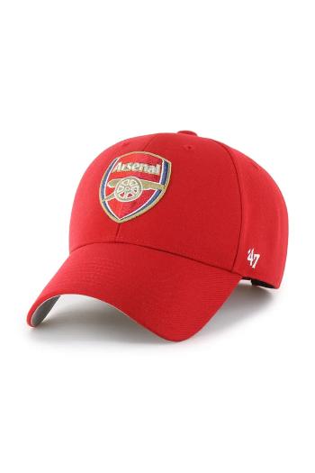 Šiltovka 47 brand EPL Arsenal FC červená farba, s nášivkou, EPL-MVP30WBV-RDA