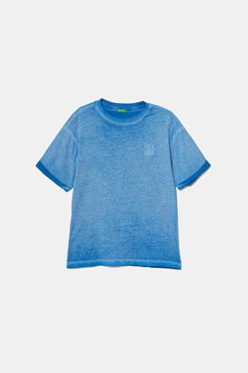 Detské bavlnené tričko United Colors of Benetton melanžové, 3085C10P9